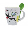 Mug and spoon "La biche"
