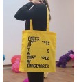 Yellow tote bag "Imaginary friends"