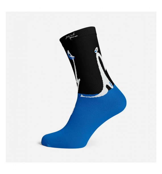 Blue pochoir adult socks