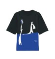 Camiseta oversize "Pochoir" azul