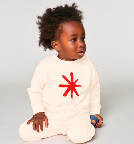 "Makimono" infant sweatshirt