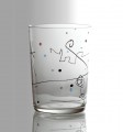 "L'emancipation definitive de la queue de chat" milk glass