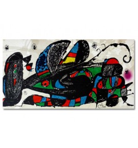 Lithograph "Miró as sculptor, Iran", 1974