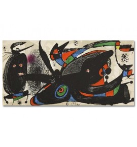 Lithograph "Miró as sculptor, Great Britain", 1974